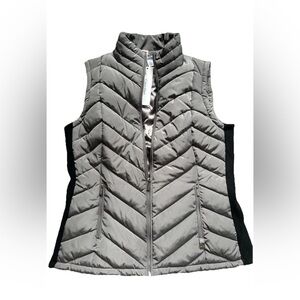 Calvin Klein Women's Silver Quilted Vest